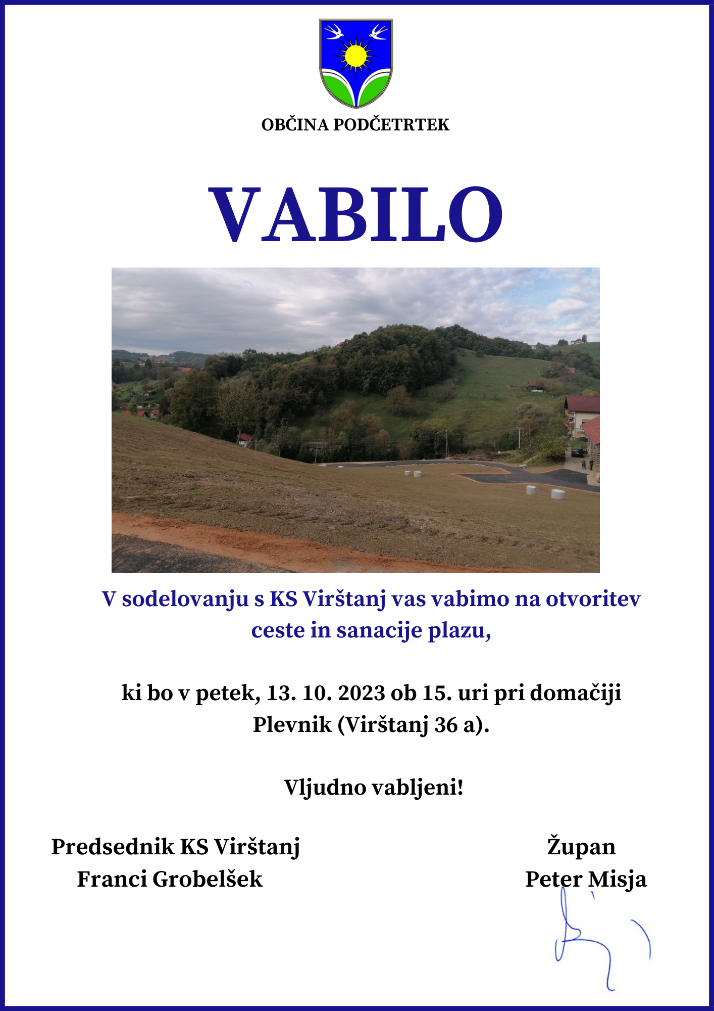 Vabilo Virštanj